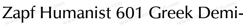 Zapf Humanist 601 Greek Demi字体转换